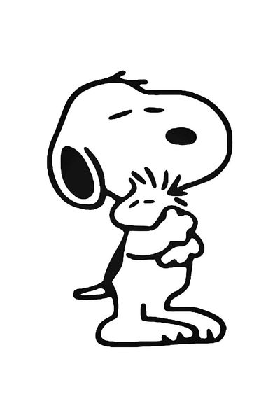 Universal ملصق حائط للسيارة Snoppy 951 مقاس 20 سم