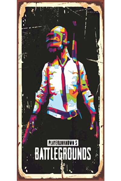 Hayat Poster Pubg Gaming (10 cm X 20 cm) Μίνι ρετρό ξύλινη αφίσα