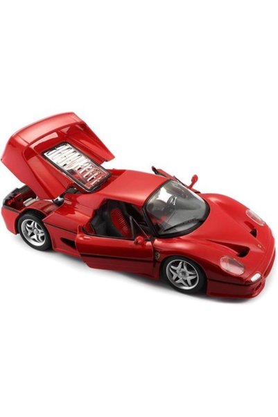 Burago 1:24 (19 سم) سيارة فيراري F50 الحمراء النموذجية