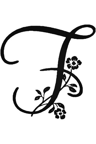 Universal Floral Illustrated Letter F Car Auto Arma Wall Διακοσμητικό αυτοκόλλητο με αυτοκόλλητο 20cm
