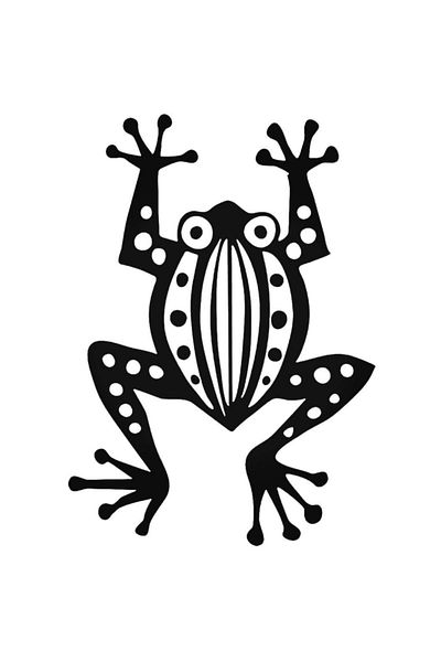 Universal Αυτοκόλλητο Tribal Frog Wild Life Αυτοκόλλητο Αυτοκόλλητο Τοίχου Αυτοκινήτου 20cm