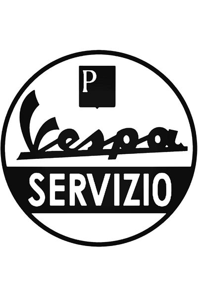 Universal Vespa Servizio Sticker Car Auto Rigging Wall Sticker 20 cm