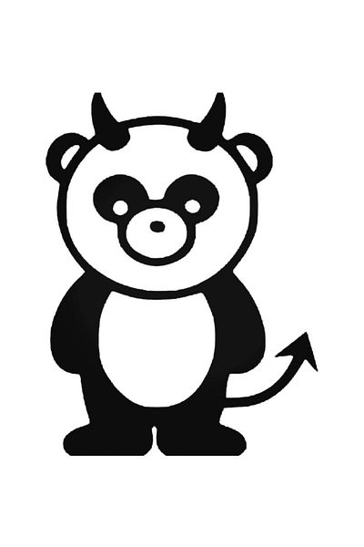 Universal Αυτοκόλλητο Jdm Evil Devil Drift Panda - Αυτοκόλλητο αυτοκινήτου και τοίχου 20 εκ
