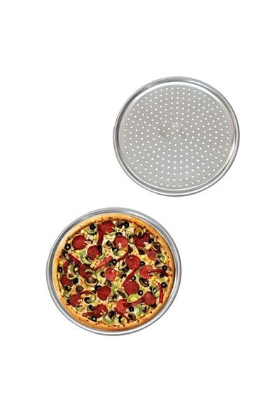 Reoona Perforated Pizza Tray Lahmacun Pita Tray 36cm 2 Pieces