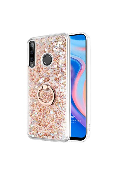 Microsonic Huawei Honor 9x Kılıf Glitter Liquid Holder Gold