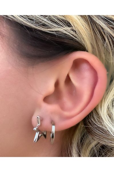 Markiz Takı Silver Star Earrings