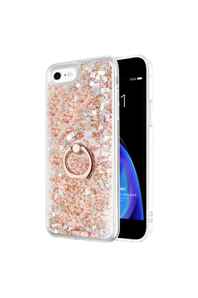 Microsonic Iphone 6s Plus Uyumu Glitter Liquid Holder Gold Kılıf