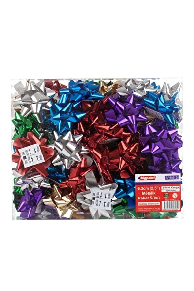 Bigpoint Ornament pentru pachet metalic 2,5" 6,3 CM Ornament pentru pachet Pachet de 100