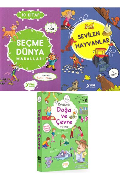 Yuva Yayınları Yuva 1. Sınıf Öykülerle Okuma Seti (30 Kitap) Renksiz ürün Gün...
