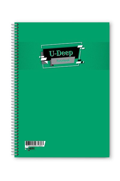 Umut Checkered 60 Sheets Spiral Notebook A4 Size Plastic Cover (1 Piece)