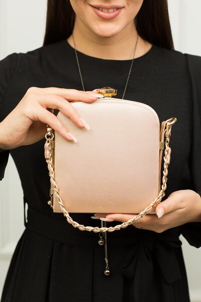 weem bag Geantă pentru rochie de seară Rose Flask cu mâner din plasă