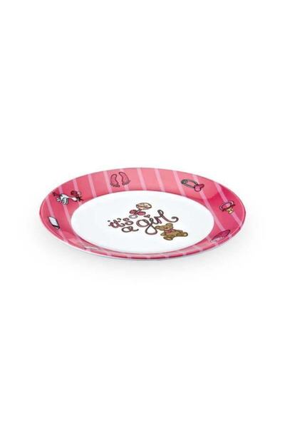 Külsan Pink Patterned Food Plate 19 cm