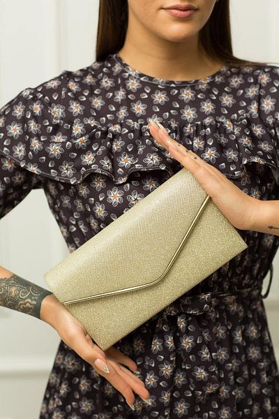 weem bag Βραδινή τσάντα φόρεμα με χρυσό γκλίτερ