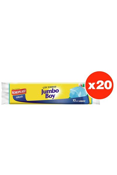 Koroplast Strong Jumbo Size 10 Pieces Garbage Bags X 20 Pack (80*110 Cm)