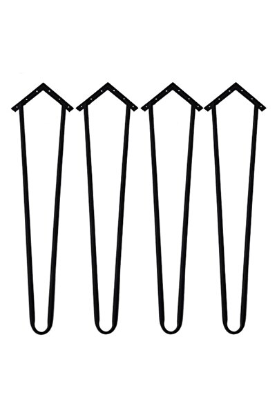 Grande Home Talya 4 Lü Set Ahşap Ve Kütük Sehpa Metal Firkete Ayak 54 cm