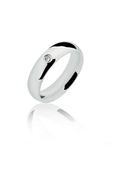 Silver Self Gümüş Alyans Bombe Ve Taşlı