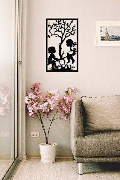 HTS TASARIM Çocuk Duvar Tablosu 50x32cm - Ahşap Dekoratif Modern Duvar Süsü L...