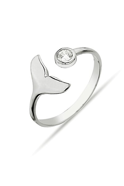 Argentum Concept 925 Ayar Gümüş Balina Kuyruğu Figürlü Yüzük - Y011701