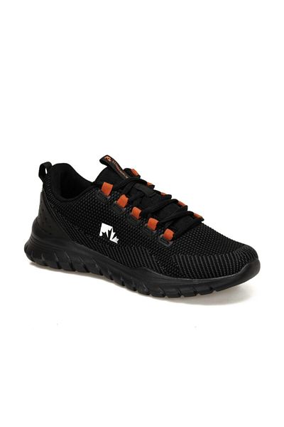 lumberjack Weasley Black-Orange Memory Foam Sneakers - Memory Sole