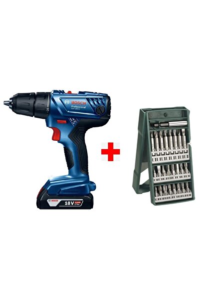 Bosch Gsr 180-lı Akülü Vidalama Şarjlı Matkap + 25 Parça Vidalama Ucu Seti