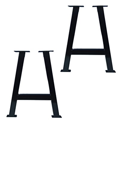 CVTdesign Metal Ayak Ahşap Kütük Masif Orta Zigon Sehpa Bank Bench Ayağı Profil Ayaklar