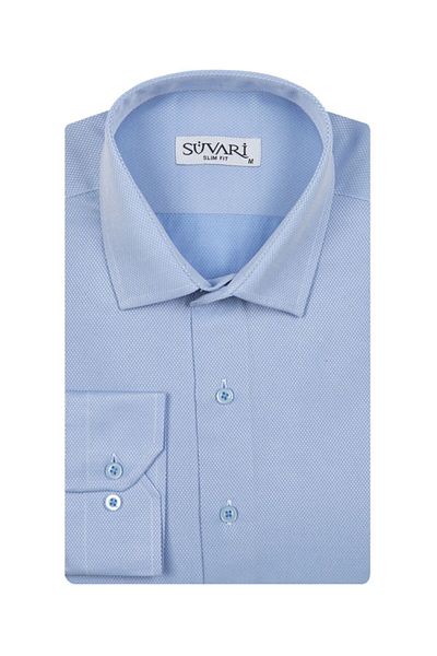 SÜVARİ Cămașă pentru bărbați cu model Dobby slim fit