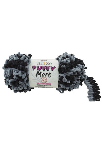 Alize Puffy More 2-Pece Night Grey Knitted Set - 150 gr 6284