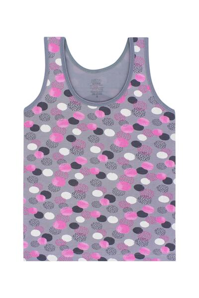 biyokids Girl's Undershirt 5 Pack Mixed Color Wide Strap Printed Undershirt