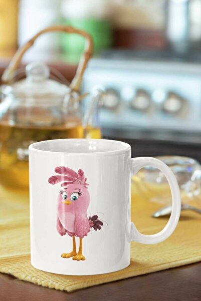 MapavriShop كوب/كوب مطبوع عليه Angry Birds Pink Bird (ستيلا).