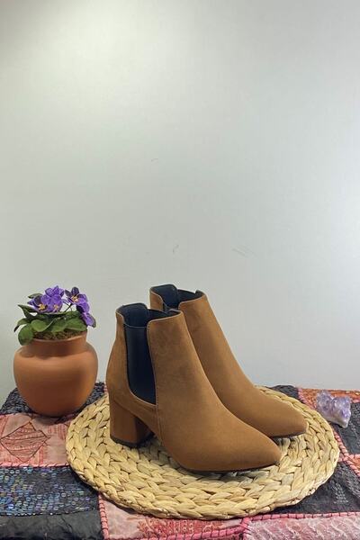 MARY JANE Kadın Taba  Süet Topuklu Bot