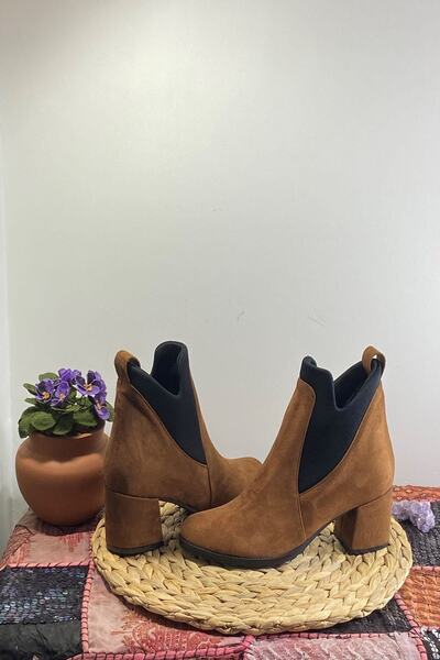 FREEFOUR Taba Süet Topuklu Bot