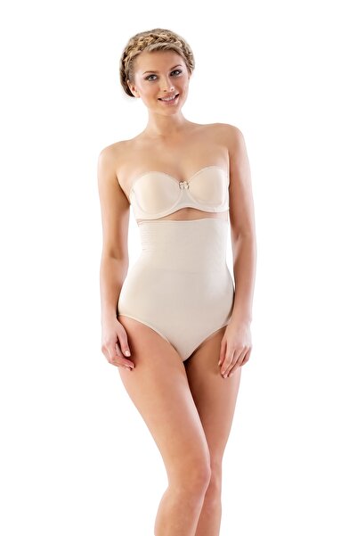 Emay Жіночий бежевий корсет з високою талією та подвійним швом