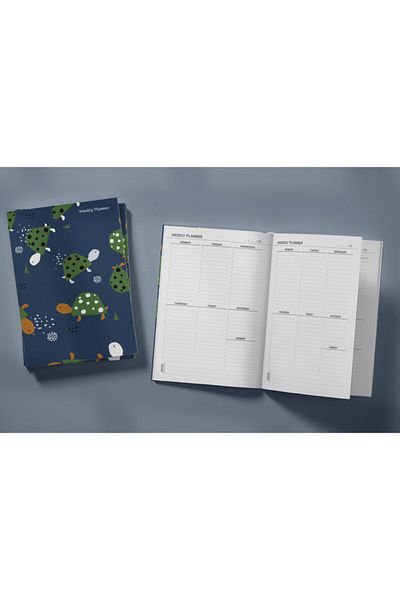 Pelikan Yayınları Colorful Turtles Weekly Planner & Notebook