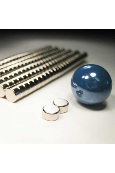 Dünya Magnet 100 Adet Çap 6mm X Kalınlık 3mm Yuvarlak Süper Güçlü Neodyum Mık...