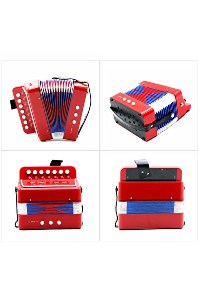 HONER Kırmızı B0703rd 3 Bas Çerkez Mızıkası Mini Akordiyon