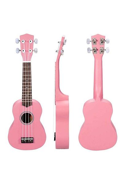 PUKA Uk-10 Soprano Size Pink Color Bagged Ukulele