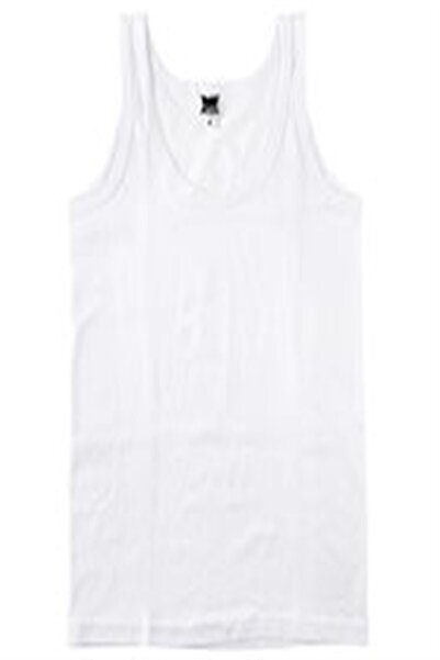 tutku iç giyim Boy's White Rib Tank Top 6 Pack ttk0125