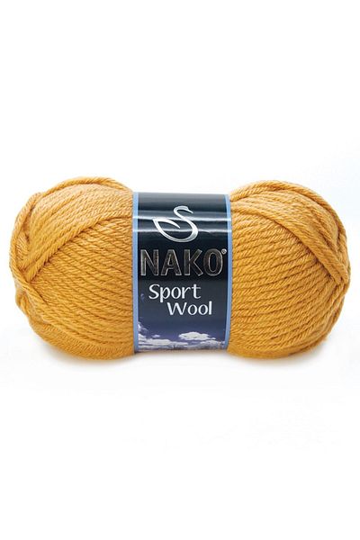 NAKO ( 5 Pieces ) Sport Wool 10129 Mustard Hand Knitting Threads Vest Cardigan Thread Scarf Sweater Thread