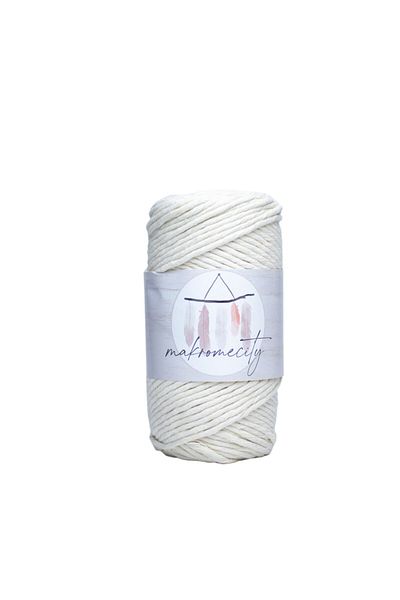 Makromecity Σκάνδαλο Macrame Twine 3mm Single Twist Makrame Scannable Hobby Twine Σετ 3 τεμαχίων Ecru Tile Milk Coffee