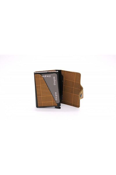 MKM Plaid Automatic Card Holder 1 Quality Domestic Production554400001002