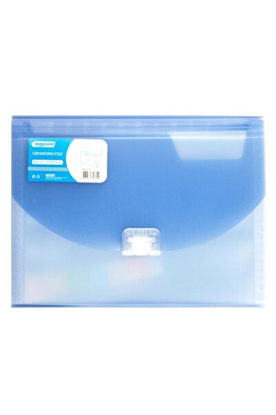 Bigpoint ΦάκελΟς Bellows 13 Τσέπες με κλειδαριά A4 Μπλε