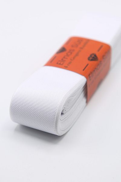 E Elmas White Grosgrain Ribbon (4cm-10m)