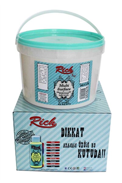 Rich Multi Surface Akrilik Boya 2500 Cc Alaçatı 3,5 Kg