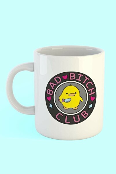 Piktorya كوب/كوب مطبوع عليه White Bad Bitch Club Dark Mode