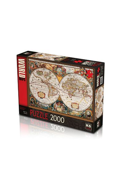 Ks Puzzle Ks Games Puzzle 17Th Centruy World Maps 2000 Pieces-T108 196Cseri