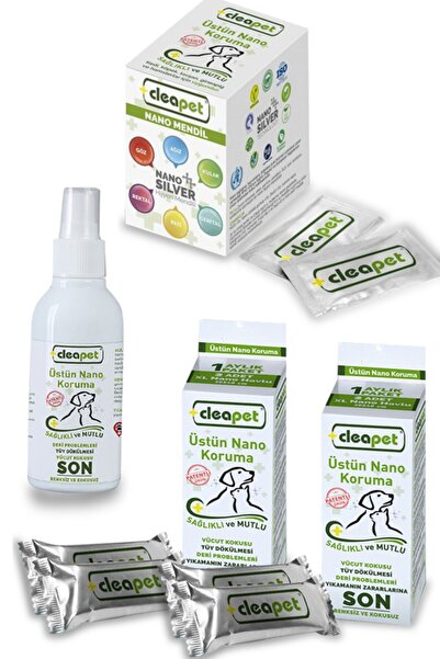 Cleapet Pet Büyük Sağlık Paketi (2 Kutu Havlu+1 Kutu Mendil+1 Adet Sprey 150 Ml )