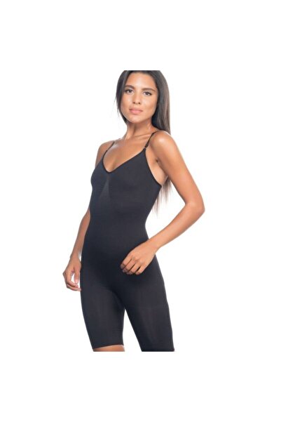 Emay Γυναικείος μαύρος κορσές μπόξερ χωρίς ραφή