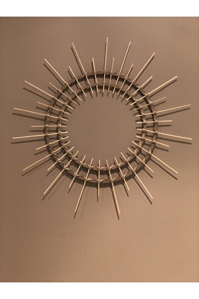 theconcepthomes Rafya Ve Bambu Çubuklu Bohem Duvar Dekorasyon Süsü Aksesuarı