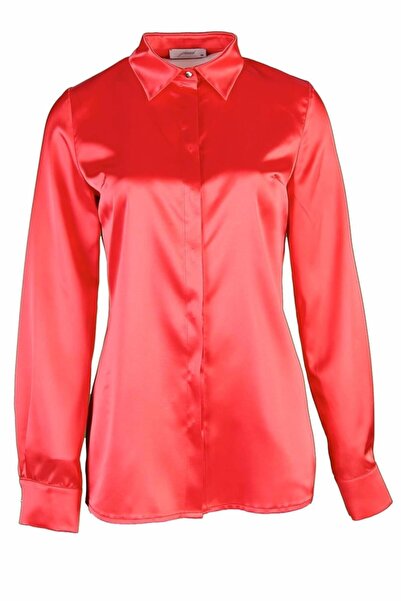 pimood Kadın  Eliza Basic Model Saten Gömlek