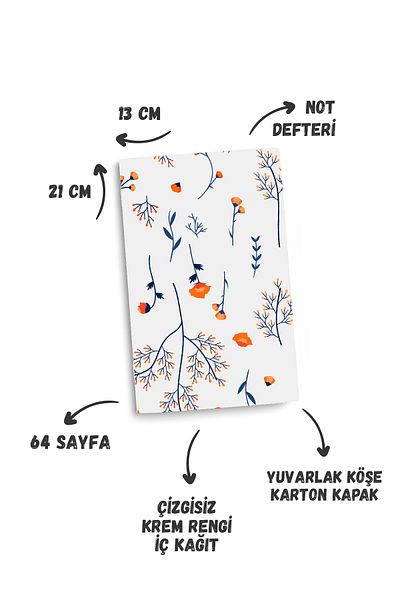 CoNotes Patterned 3-Piece Unlined Notepad Set 13x21 cm